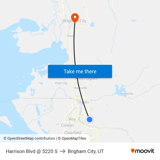 Harrison Blvd @ 5220 S to Brigham City, UT map