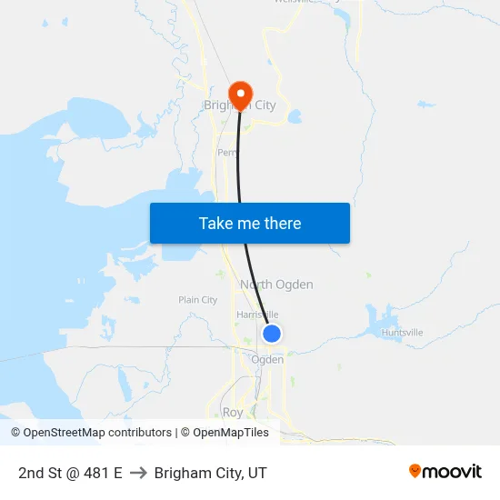 2nd St @ 481 E to Brigham City, UT map