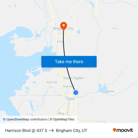 Harrison Blvd @ 437 S to Brigham City, UT map