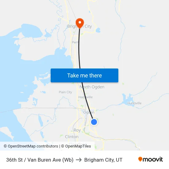 36th St / Van Buren Ave (Wb) to Brigham City, UT map