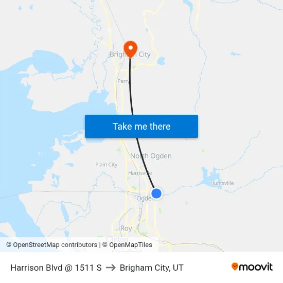 Harrison Blvd / 16th St (Sb) to Brigham City, UT map