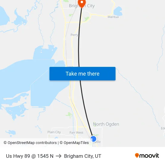 Us Hwy 89 @ 1545 N to Brigham City, UT map