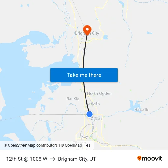 12th St / 1008 W (Wb) to Brigham City, UT map