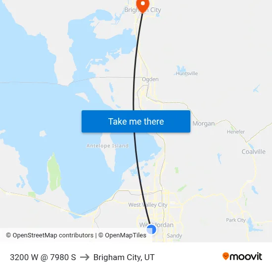 3200 W @ 7980 S to Brigham City, UT map