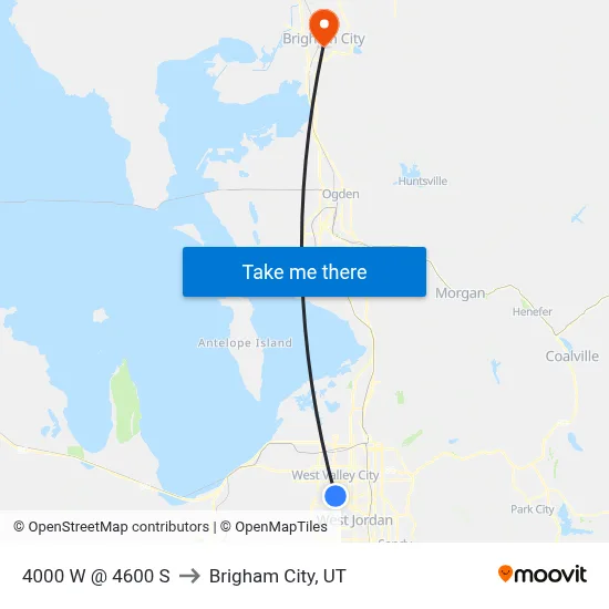 4000 W / 4600 S (Sb) to Brigham City, UT map