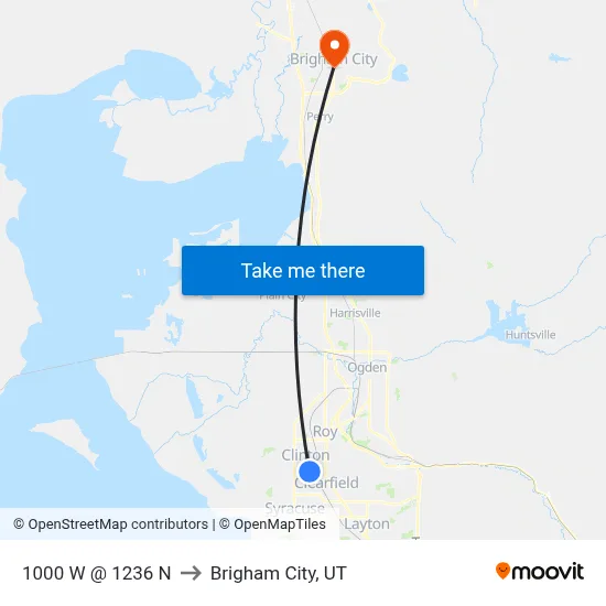 1000 W @ 1236 N to Brigham City, UT map