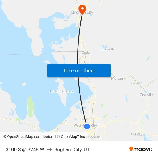 3100 S @ 3248 W to Brigham City, UT map