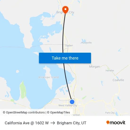 California Ave @ 1602 W to Brigham City, UT map