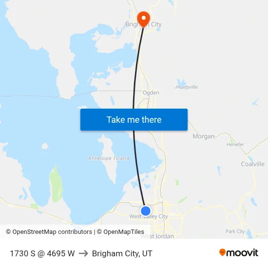 1730 S @ 4695 W to Brigham City, UT map
