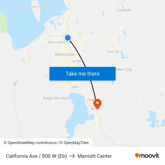 California Ave / 900 W (Eb) to Marriott Center map