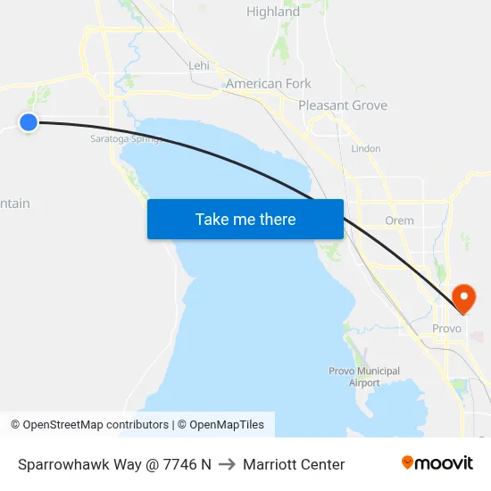 Sparrowhawk Way @ 7746 N to Marriott Center map