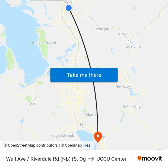 Wall Ave / Riverdale Rd (Nb) (S. Og to UCCU Center map