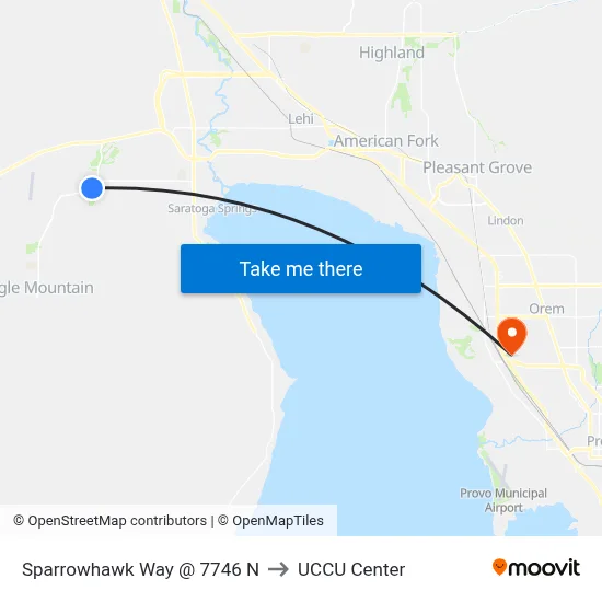 Sparrowhawk Way @ 7746 N to UCCU Center map