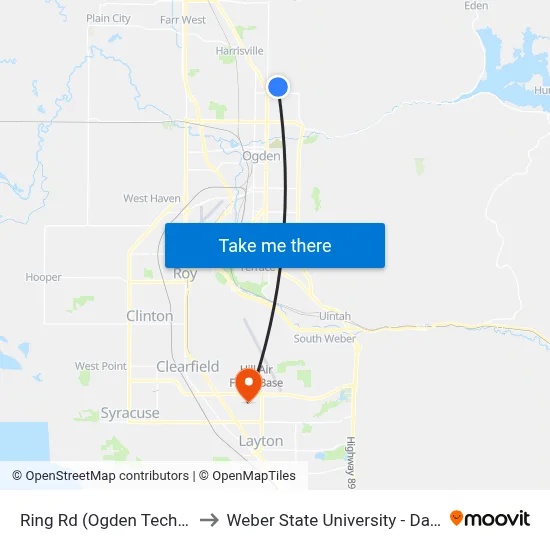 Ring Rd    (Ogden Tech) @ 200 N to Weber State University - Davis Campus map