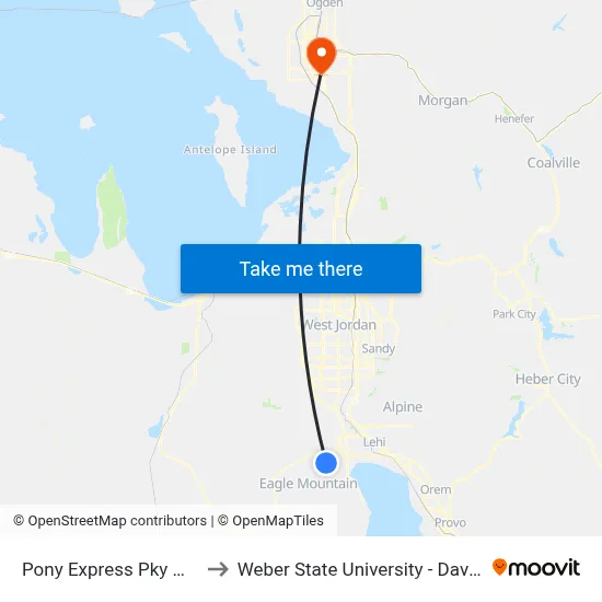 Pony Express Pky @ 3917 E to Weber State University - Davis Campus map