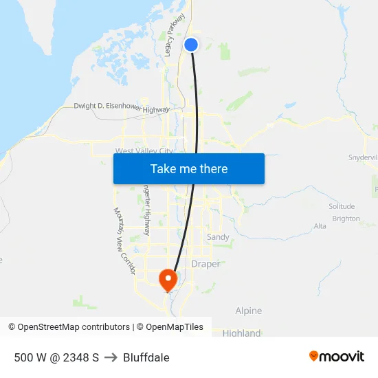 500 W @ 2348 S to Bluffdale map