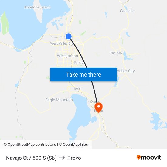 Navajo St / 500 S (Sb) to Provo map