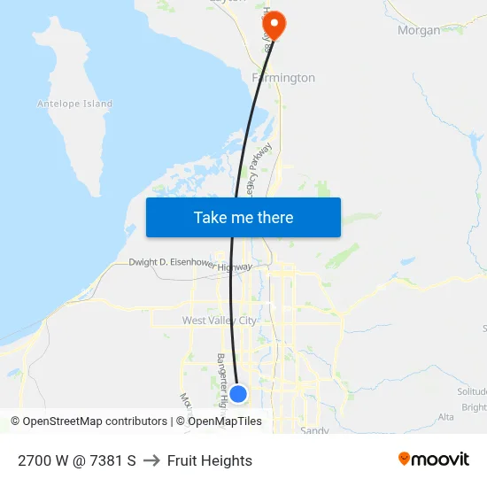 2700 W @ 7381 S to Fruit Heights map