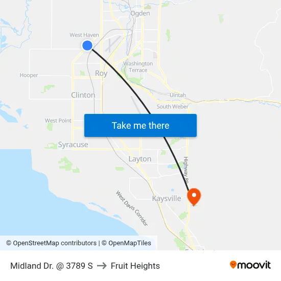 Midland Dr. @ 3789 S to Fruit Heights map