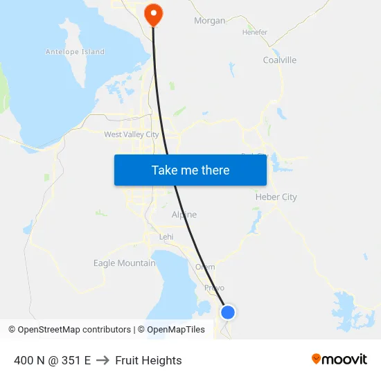 400 N @ 351 E to Fruit Heights map