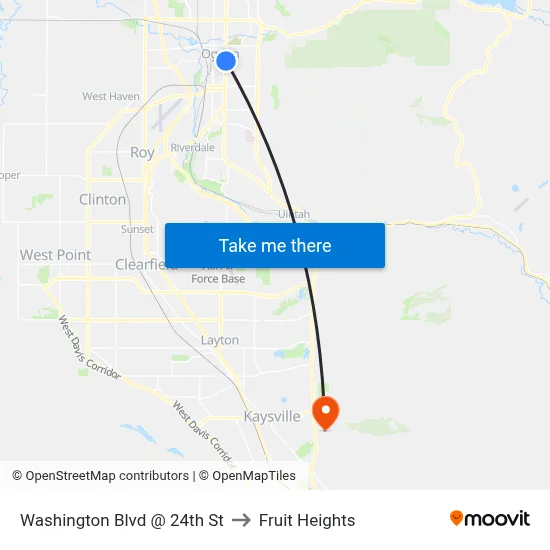 Washington Blvd @ 24th St to Fruit Heights map