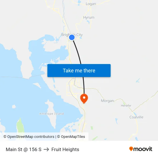 Main St @ 156 S to Fruit Heights map