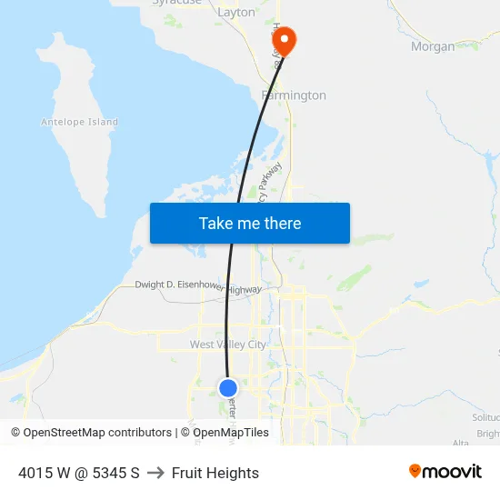 4015 W @ 5345 S to Fruit Heights map