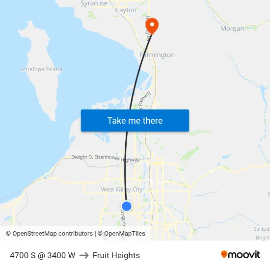 4700 S @ 3400 W to Fruit Heights map