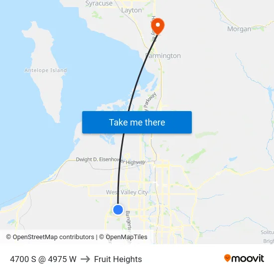 4700 S @ 4975 W to Fruit Heights map
