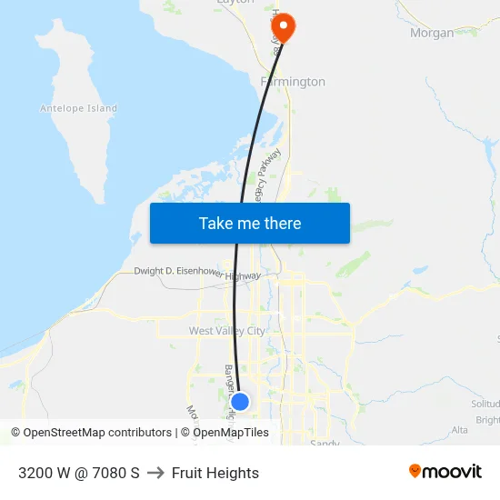 3200 W @ 7080 S to Fruit Heights map
