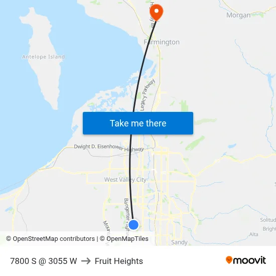 7800 S @ 3055 W to Fruit Heights map