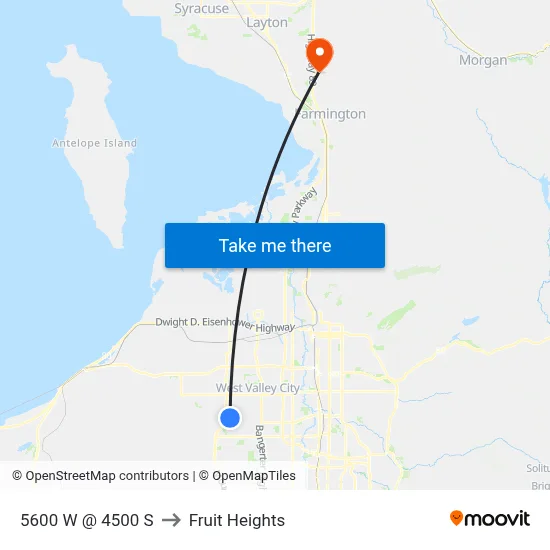 5600 W @ 4500 S to Fruit Heights map