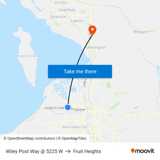 Wiley Post Way @ 5225 W to Fruit Heights map