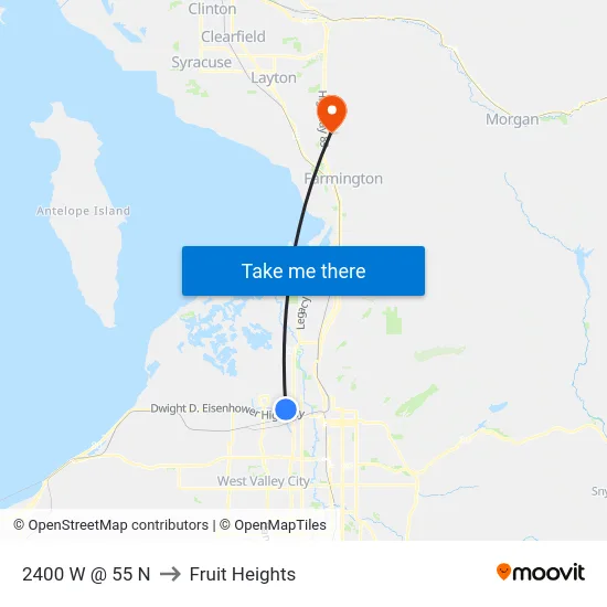 2400 W @ 55 N to Fruit Heights map
