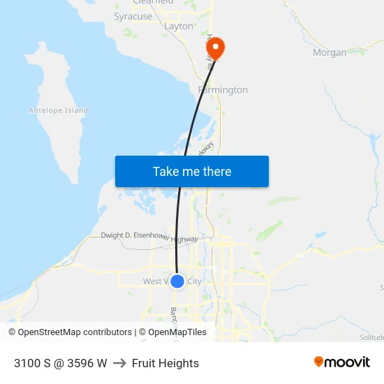 3100 S @ 3596 W to Fruit Heights map