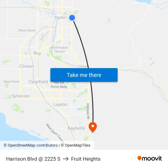Harrison Blvd @ 2225 S to Fruit Heights map
