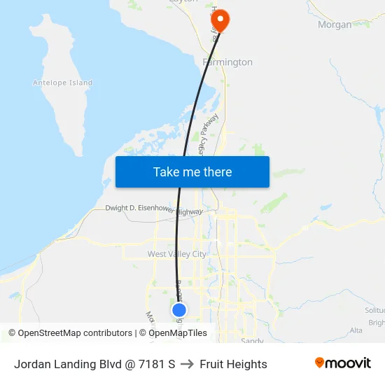 Jordan Landing Blvd @ 7181 S to Fruit Heights map