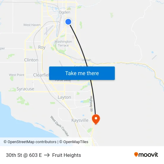 30th St @ 603 E to Fruit Heights map