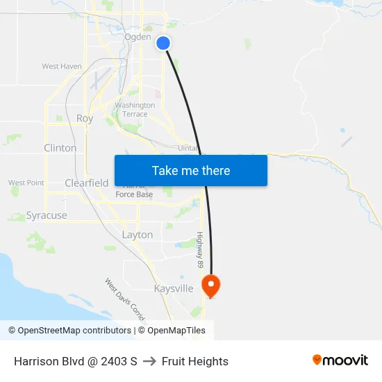 Harrison Blvd @ 2403 S to Fruit Heights map