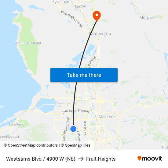 Westsams Blvd / 4900 W (Nb) to Fruit Heights map