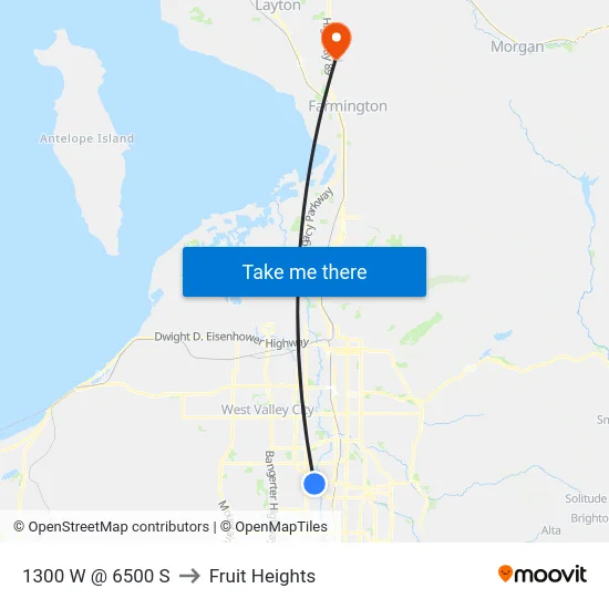 1300 W @ 6500 S to Fruit Heights map