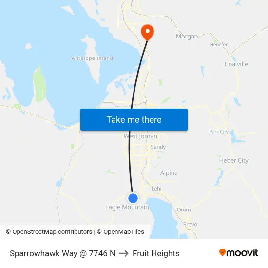 Sparrowhawk Way @ 7746 N to Fruit Heights map