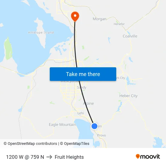 1200 W @ 759 N to Fruit Heights map