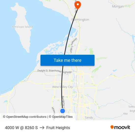 4000 W @ 8260 S to Fruit Heights map