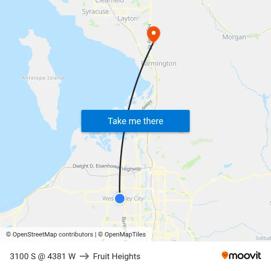 3100 S @ 4381 W to Fruit Heights map