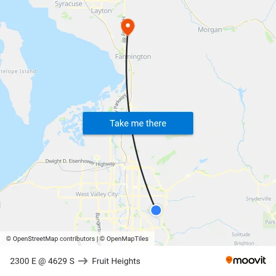 2300 E @ 4629 S to Fruit Heights map