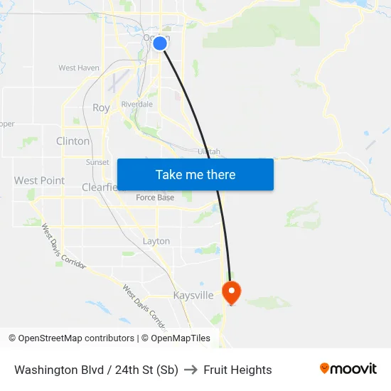 Washington Blvd / 24th St (Sb) to Fruit Heights map