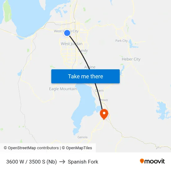 3600 W / 3500 S (Nb) to Spanish Fork map