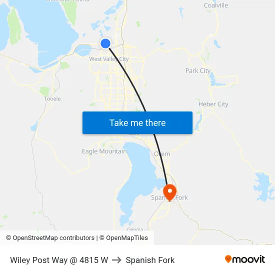 Wiley Post Way @ 4815 W to Spanish Fork map