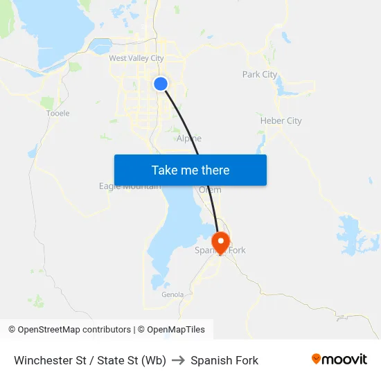 Winchester St / State St (Wb) to Spanish Fork map